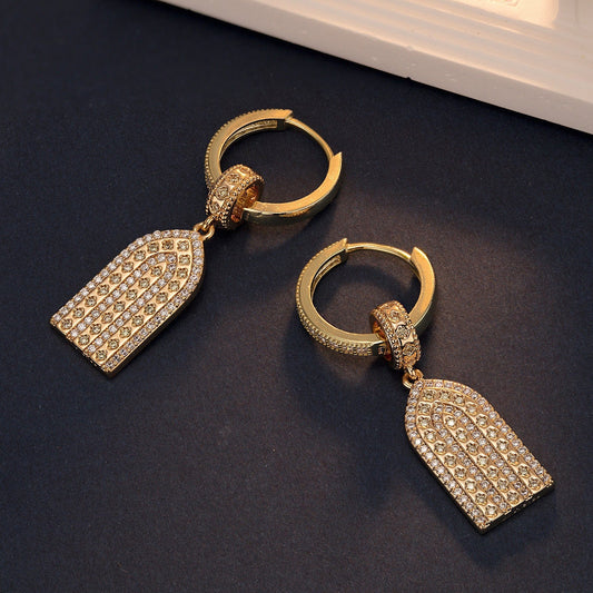 gon- Sterling Silver Gorgeous and Elegant Charms Earrings Set In 14K Gold Plated