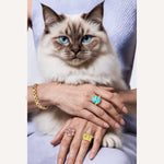16*12mm Oval Modified Brilliant Cut Paraiba Lagoon Hue Ice-Frosted Sparkle Lab Zircon - Pave Classic Engagement Ring 14K Yellow Gold Plated