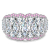 4*8mm Marquise Brilliant Cut Lab Zircon - Pave Classic Engagement Ring 14K Yellow Gold Plated