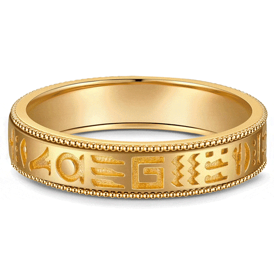 gona- The Destiny Band Ring Wedding Ring 14K Yellow Gold Plated Wedding band