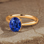 💥🧲 Fan Appreciation Day: Tarnish-resistant Silver Ring Band In 14K Gold Plated - not up for individual sale - Add this to cart to make your free Sapphire into a Sparkling Ring