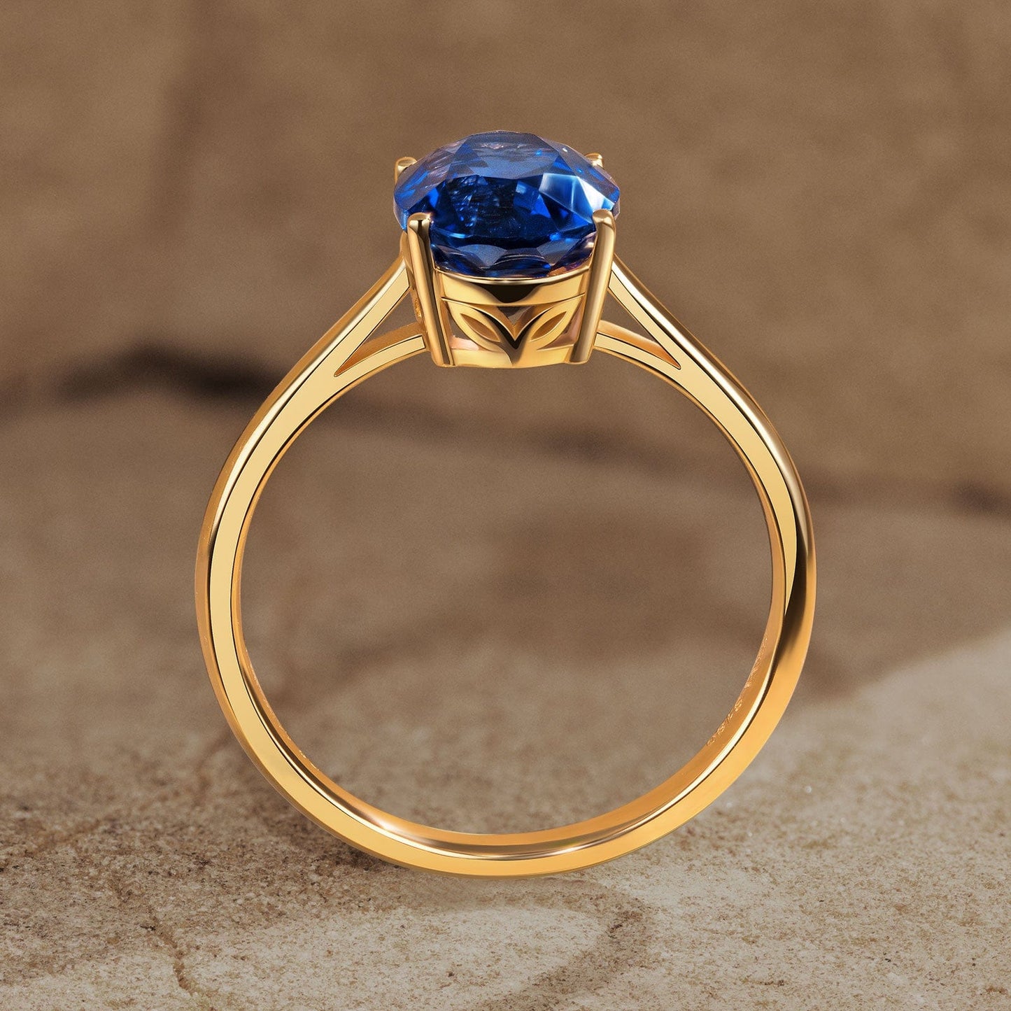 💥🧲 Fan Appreciation Day: Tarnish-resistant Silver Ring Band In 14K Gold Plated - not up for individual sale - Add this to cart to make your free Sapphire into a Sparkling Ring