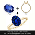 💥 🧲 Fan Appreciation Day: Tarnish-resistant Silver Ring Band In 14K Gold Plated & GRC Certificate - not up for individual sale - Add this to cart to make your free Sapphire into a Sparkling Ring