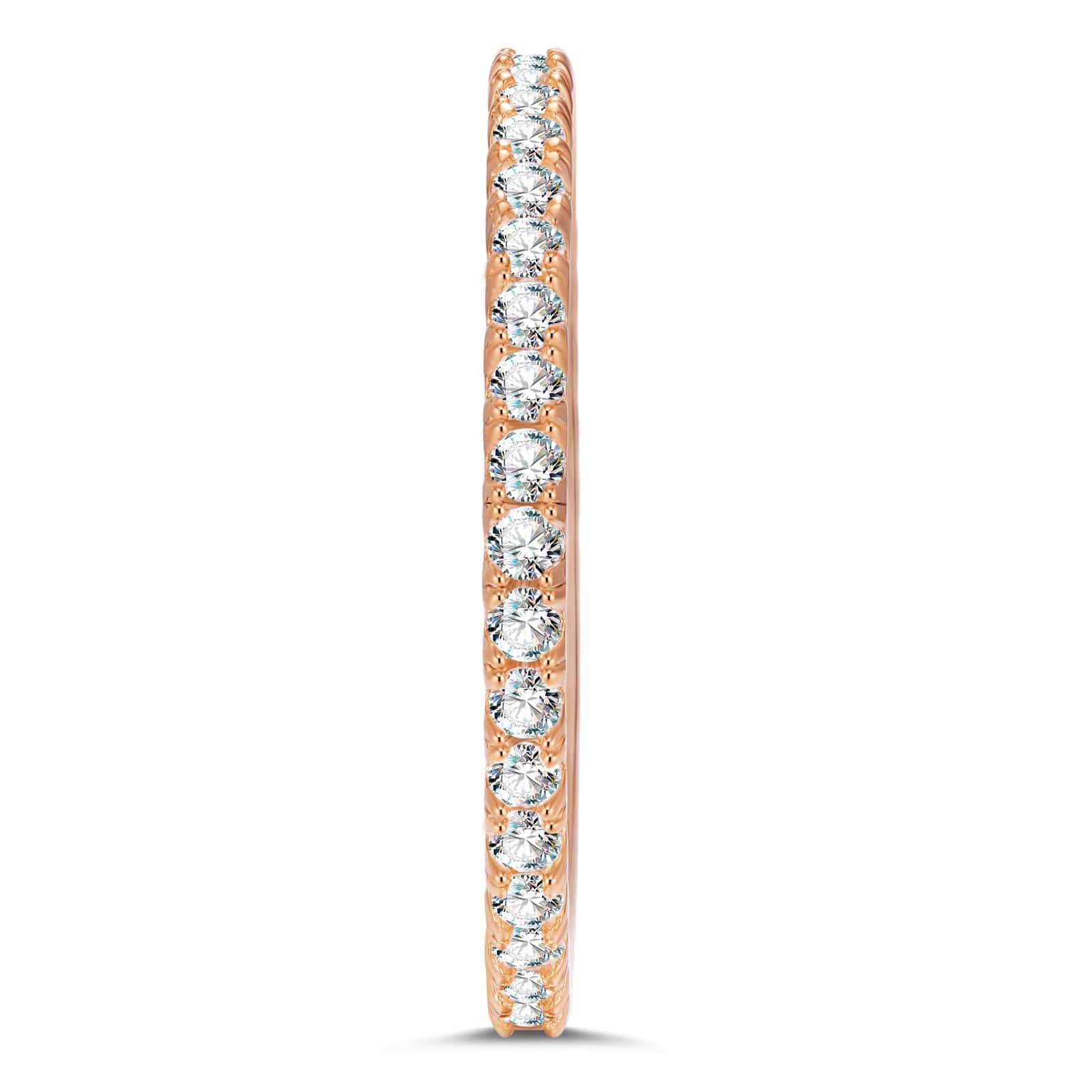 GENUINE LOVE Eternity Bands Wedding Ring - 0.532 Carat 14K Rose Gold with Round Brillant Cut Lab-Grown Diamond