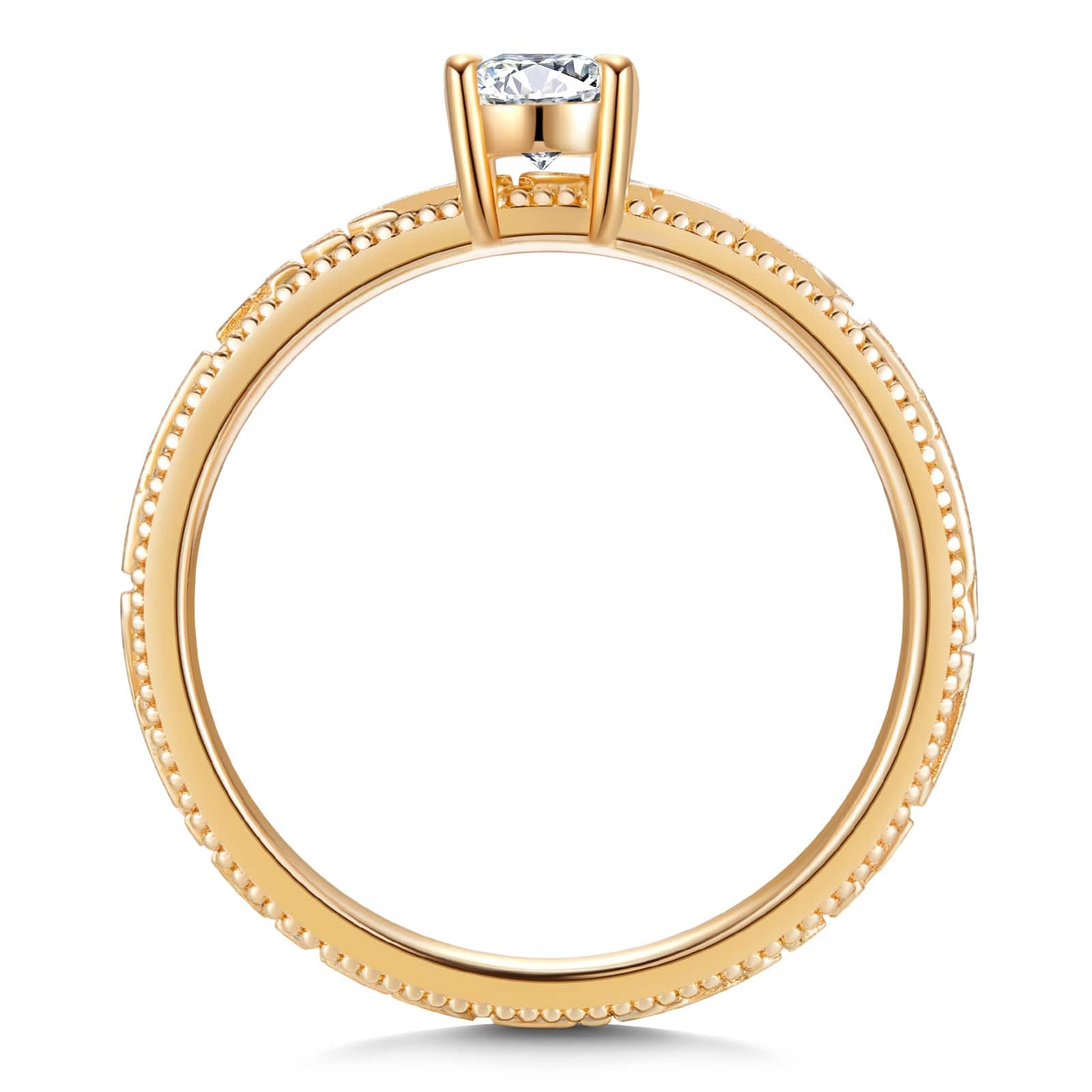 The Destiny Solitaire Engagement Ring - 1.00 Carat 18K Yellow Gold with a Radiant Cut Lab-Grown Diamond