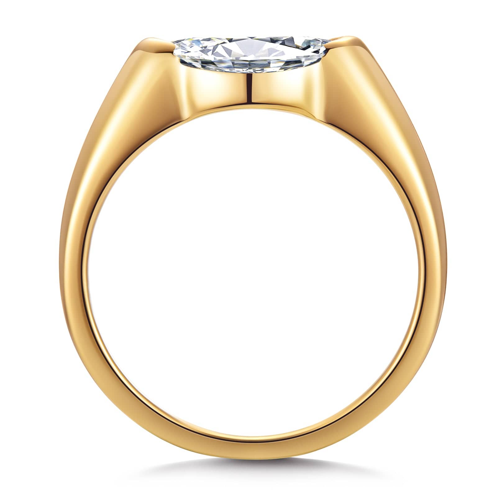 GENUINE LOVE Solitaire Engagement Ring - 1.01 Carat 14K Yellow Gold with a Marquise Brilliant Cut Lab-Grown Diamond