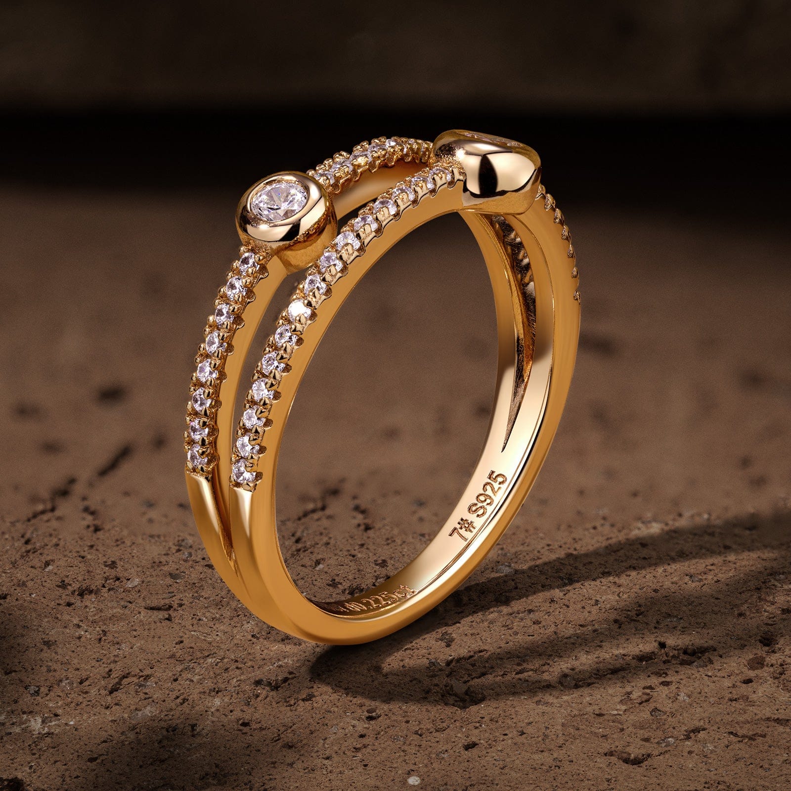 GENUINE LOVE Half-Eternity Wedding Ring - 0.402 Carat 18K Yellow Gold with Round Brillant Cut Lab-Grown Diamond