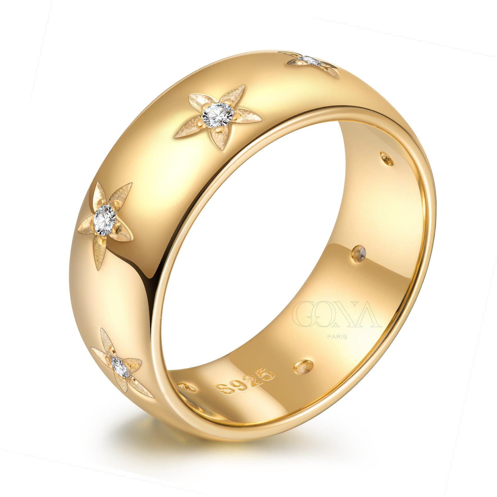 GENUINE LOVE Men's Ring - 0.2 Carat 10K Yellow Gold with Round Brillant Cut Lab-Grown Diamond