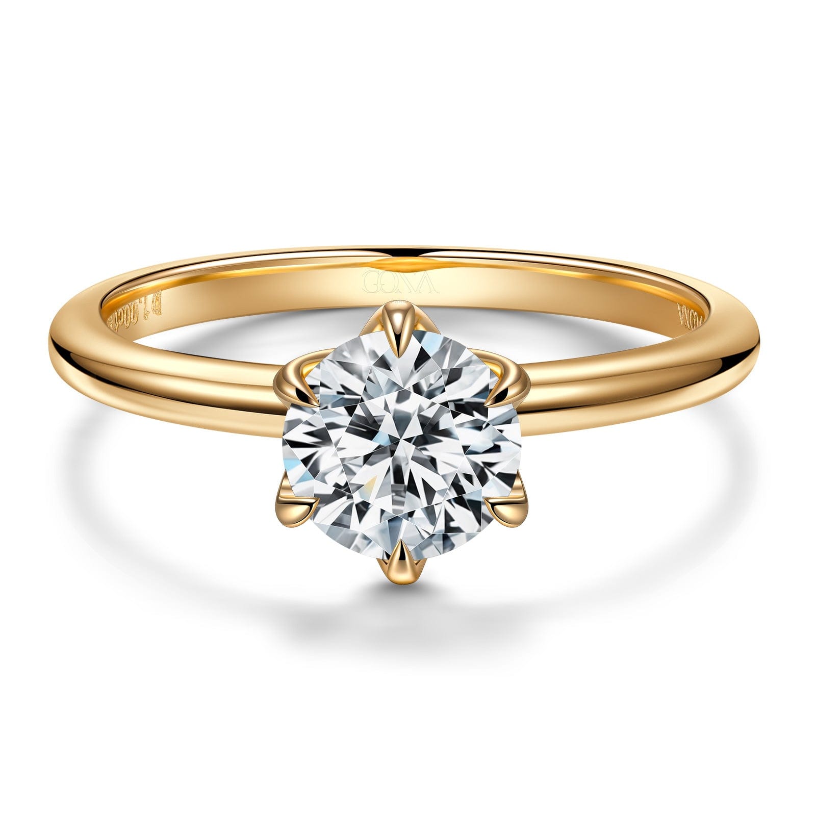 GENUINE LOVE Solitaire Engagement Ring - 18K Yellow Gold