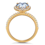IGI Certified Lab-Grown Oval Brilliant Cut Diamond - Halo Classic Engagement Ring Solid 14K Yellow Gold (Includes IGI Certification from International Gemological Institute)