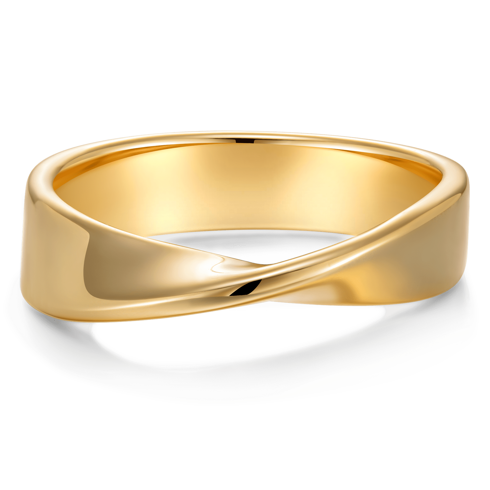 GENUINE LOVE Band Ring Women's Wedding Rings - 14K Yellow Gold