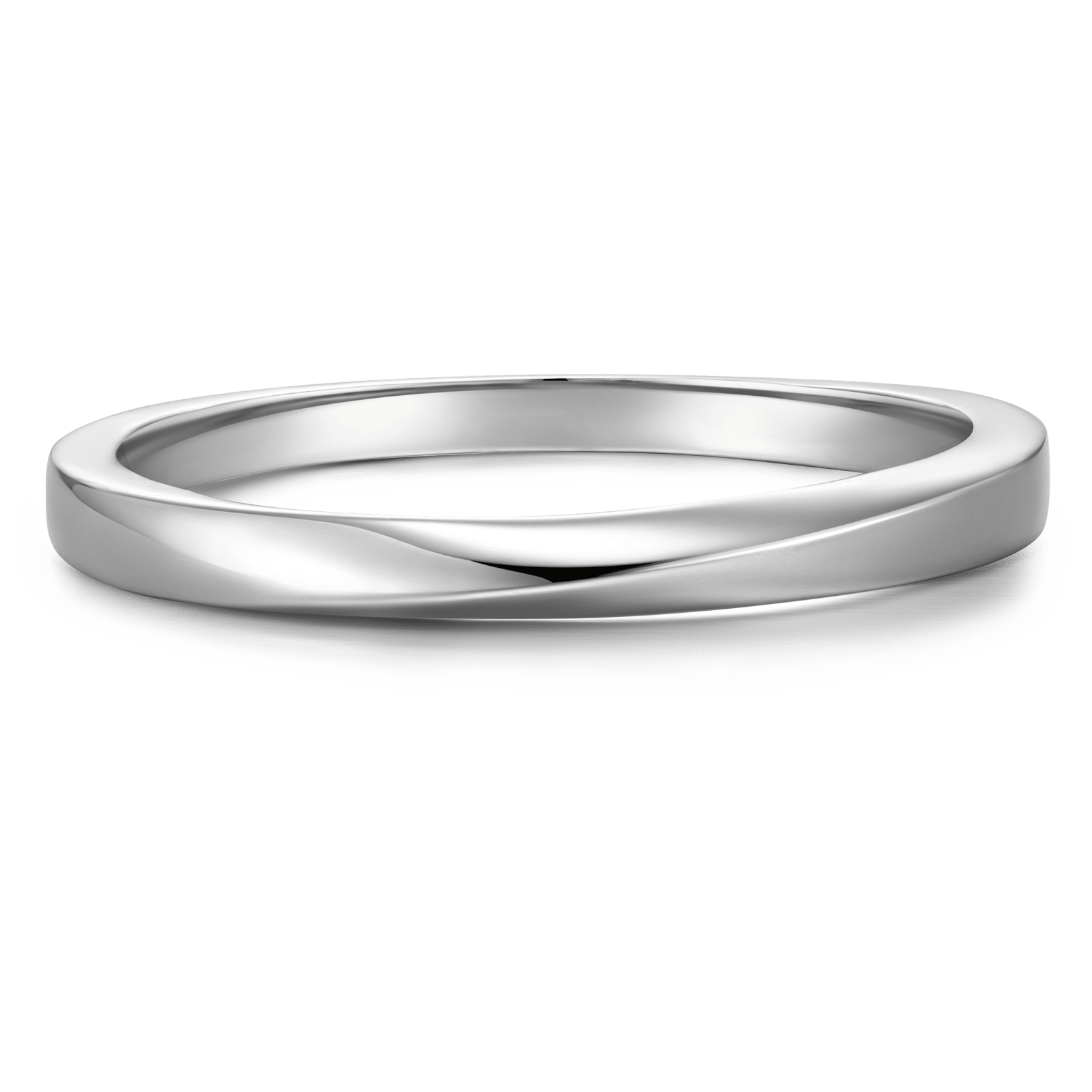 GENUINE LOVE Couple's Rings - 14K White Gold Men's Band