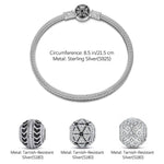Sterling Silver Speed and Power XL Size Charms Bracelet Set In White Gold Plated For Men (Includes bracelet and all charms shown)