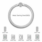 Sterling Silver My Guiding Star Rectangular Charms Bracelet Set In White Gold Plated (Includes bracelet and all charms shown)
