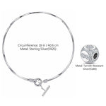 Sterling Silver Infinite Fortune Charms Necklace Set In White Gold Plated