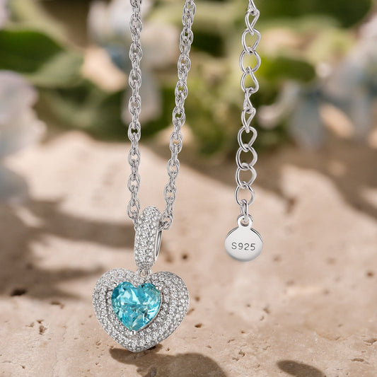 gona- Sterling Silver Ocean's Embrace Charms Necklace Set In White Gold Plated