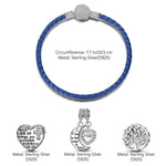 Sterling Silver My Love My Root Charms Bracelet Set In White Gold Plated (Includes bracelet and all charms shown)