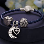 Sterling Silver My Love My Root Charms Bracelet Set In White Gold Plated (Includes bracelet and all charms shown)