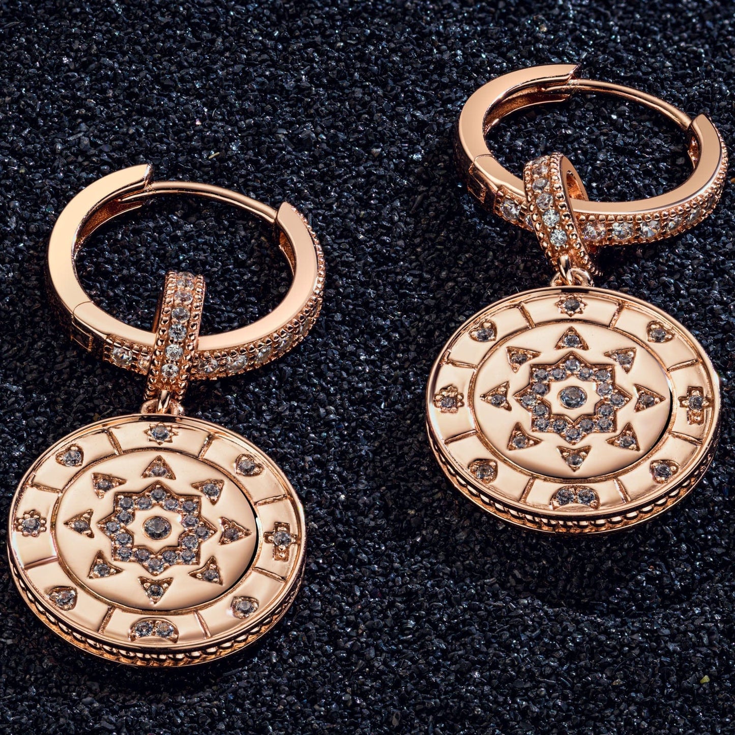 [💥As @svetlana_rusan's Pick] Evil Eyes Tarnish-resistant Silver Charms Earrings Set In Rose Gold Plated
