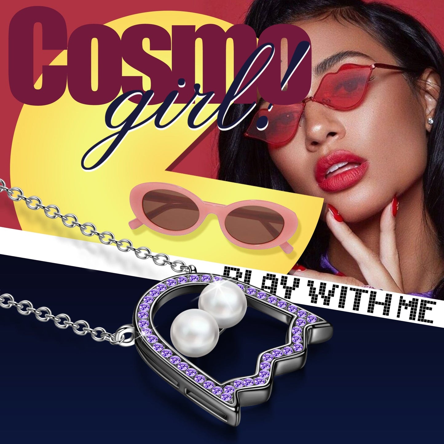 Halloween Treats Exclusive: Spend Over $500 In A Single Purchase To Get This Sterling Silver Monster Mash Necklace and Bracelet and Earrings Set In White Gold Plated For FREE - (Ships With Order, No Need To Add To Cart)