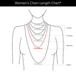 Sterling Silver Adjustable Rope Chain Necklace with Slider Clasp Concinnity Brilliance Charms Necklace Set In White Gold Plated