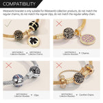 Sterling Silver XL Size Life and Recovery Charms Bracelet Set With Enamel In White Gold Plated For Men (Includes bracelet and all charms shown)