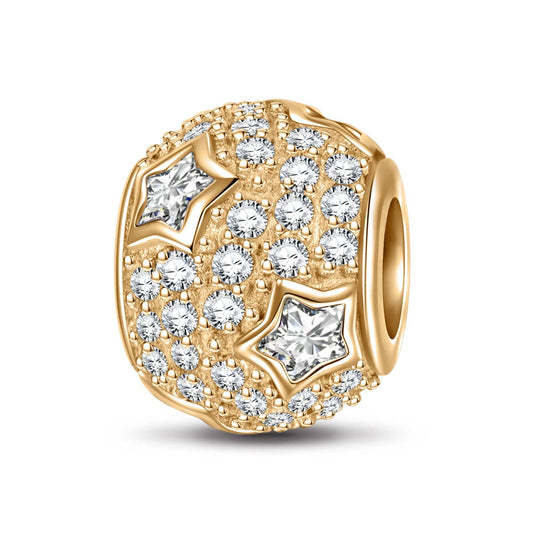 gona- Avenue of Stars Tarnish-resistant Silver Charms With Enamel In 14K Gold Plated - GONA