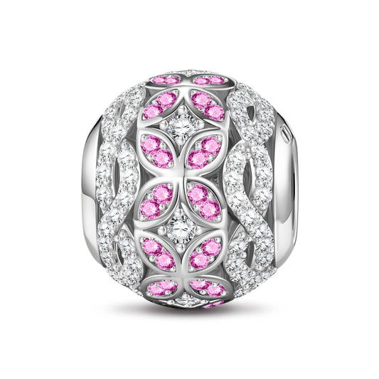 gona- Butterfly Dance Tarnish-resistant Silver Charms With Enamel In White Gold Plated - GONA